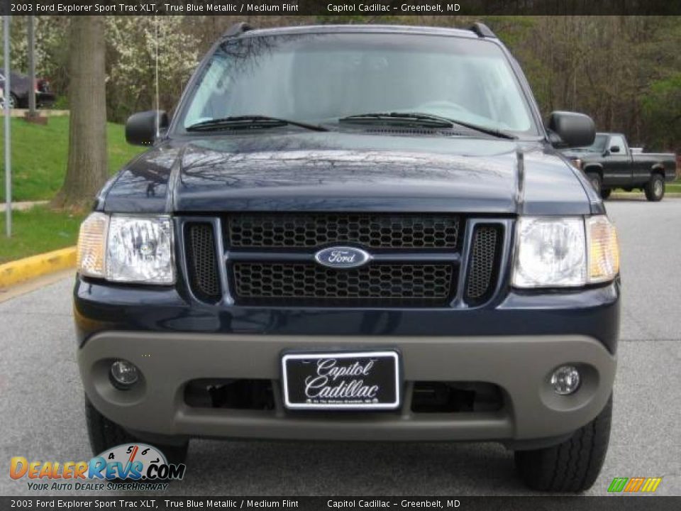 2003 Ford Explorer Sport Trac XLT True Blue Metallic / Medium Flint Photo #7