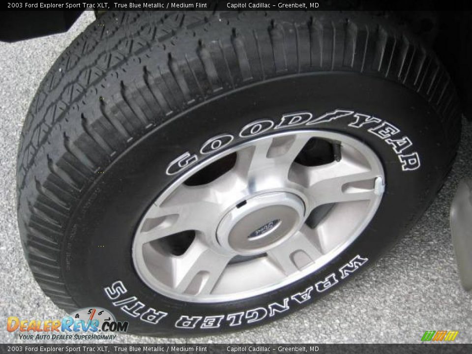2003 Ford Explorer Sport Trac XLT True Blue Metallic / Medium Flint Photo #10