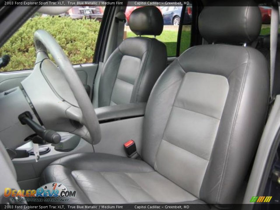 2003 Ford Explorer Sport Trac XLT True Blue Metallic / Medium Flint Photo #12