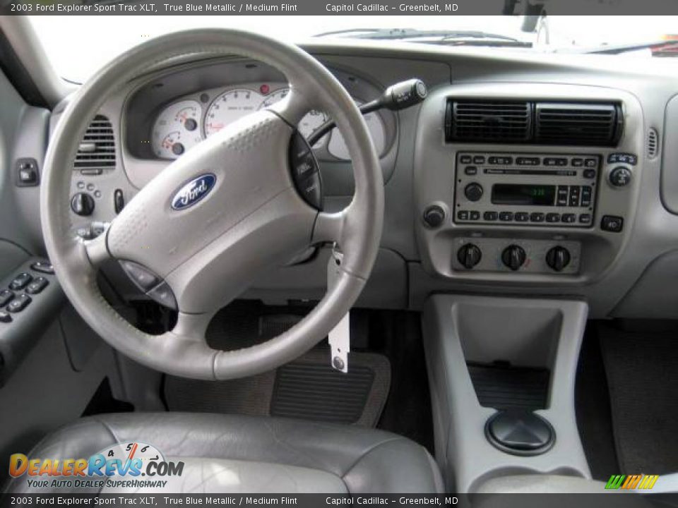 2003 Ford Explorer Sport Trac XLT True Blue Metallic / Medium Flint Photo #16