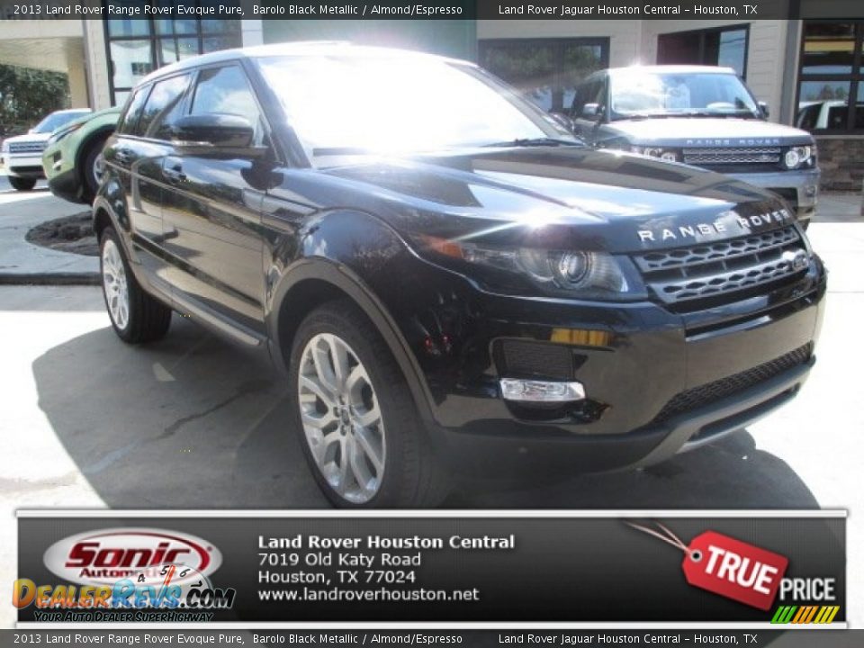 2013 Land Rover Range Rover Evoque Pure Barolo Black Metallic / Almond/Espresso Photo #1