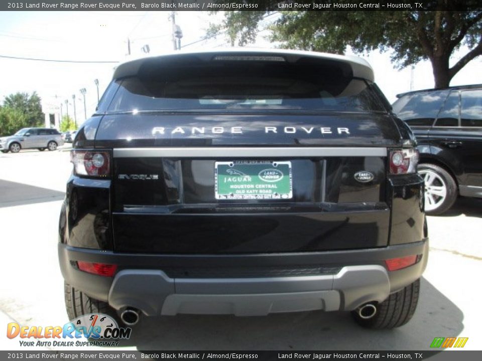 2013 Land Rover Range Rover Evoque Pure Barolo Black Metallic / Almond/Espresso Photo #7