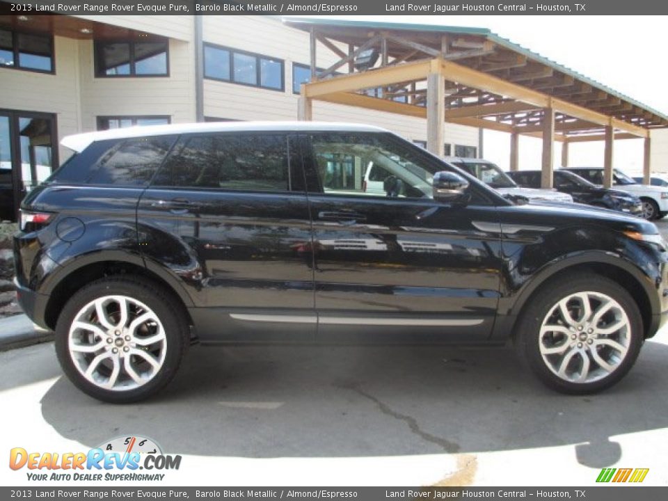 2013 Land Rover Range Rover Evoque Pure Barolo Black Metallic / Almond/Espresso Photo #9