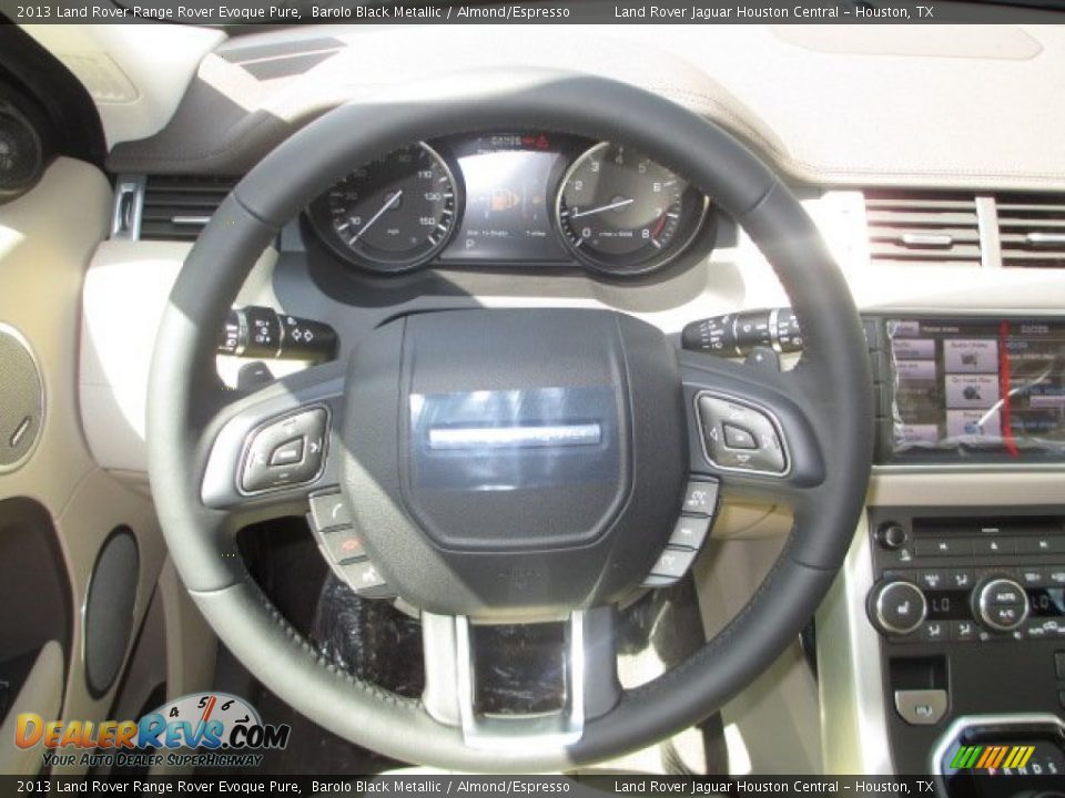 2013 Land Rover Range Rover Evoque Pure Barolo Black Metallic / Almond/Espresso Photo #11