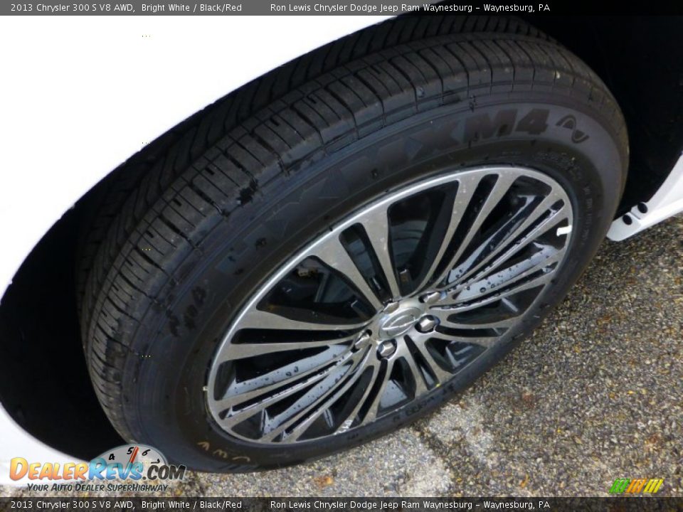 2013 Chrysler 300 S V8 AWD Bright White / Black/Red Photo #9