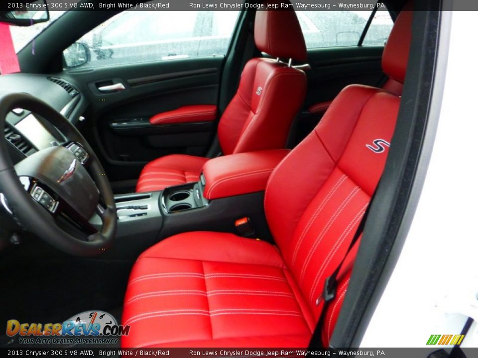 2013 Chrysler 300 S V8 AWD Bright White / Black/Red Photo #10