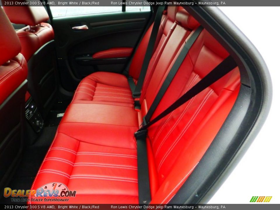 2013 Chrysler 300 S V8 AWD Bright White / Black/Red Photo #11