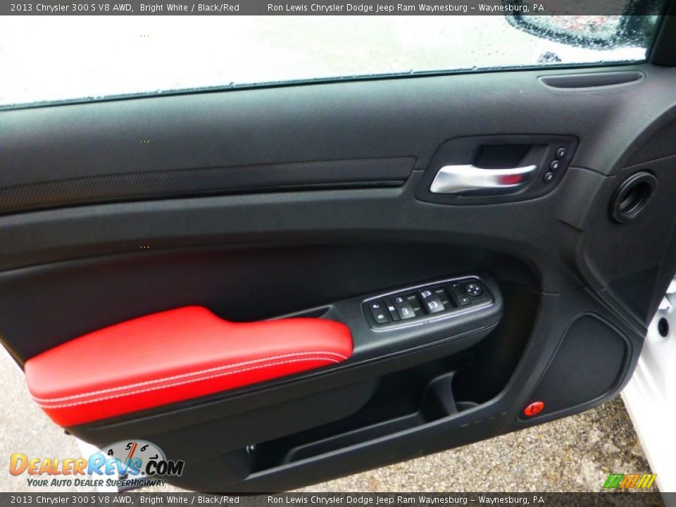 2013 Chrysler 300 S V8 AWD Bright White / Black/Red Photo #13