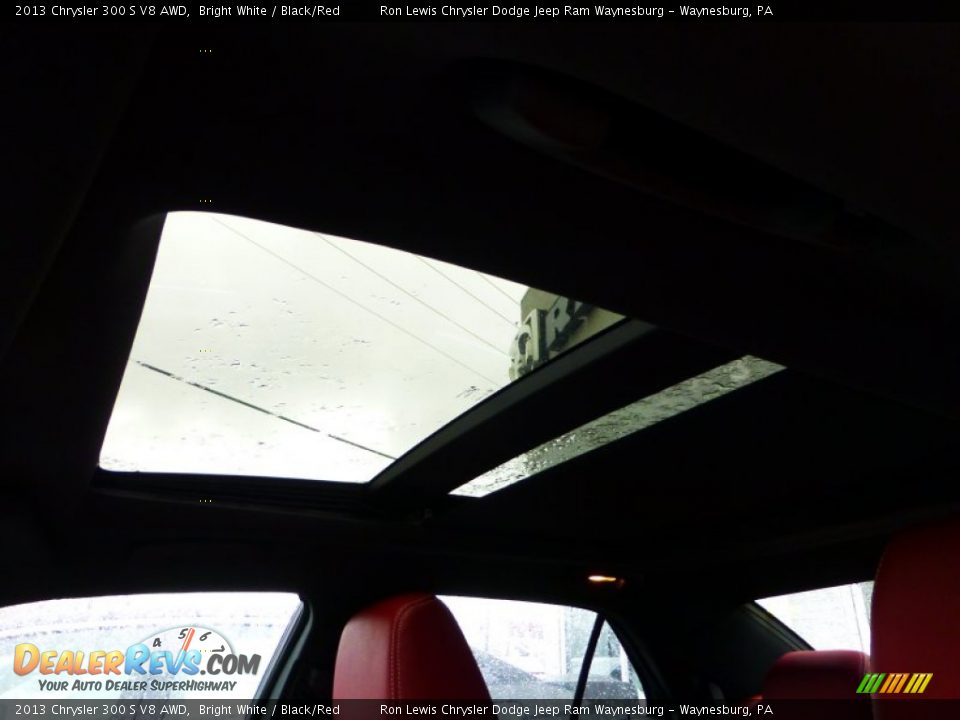2013 Chrysler 300 S V8 AWD Bright White / Black/Red Photo #14