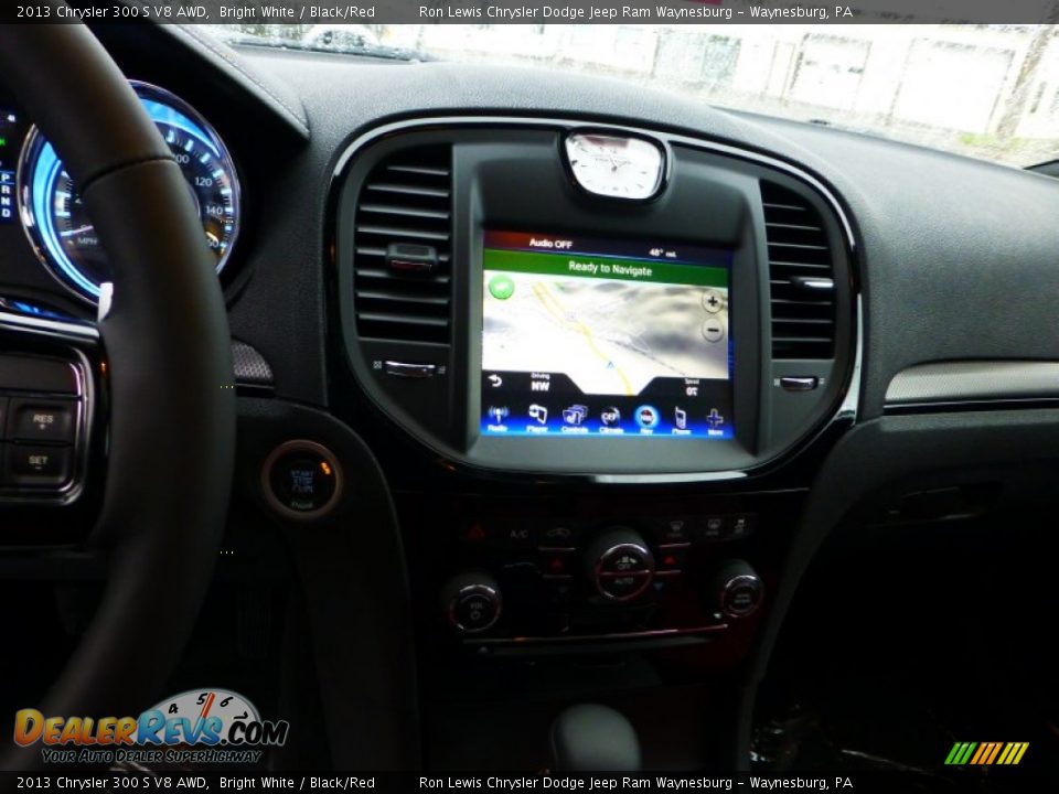 2013 Chrysler 300 S V8 AWD Bright White / Black/Red Photo #17