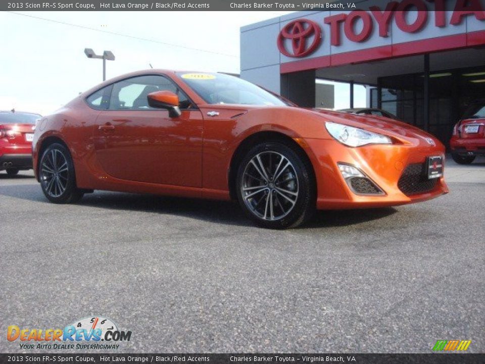 2013 Scion FR-S Sport Coupe Hot Lava Orange / Black/Red Accents Photo #2