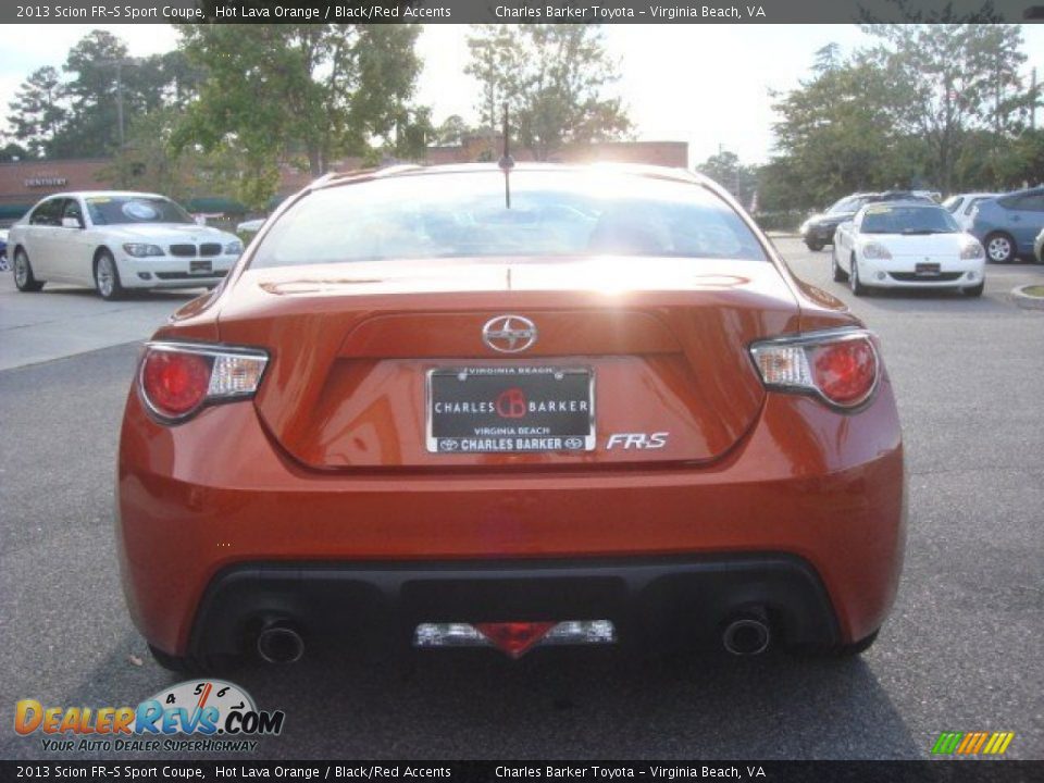 2013 Scion FR-S Sport Coupe Hot Lava Orange / Black/Red Accents Photo #6