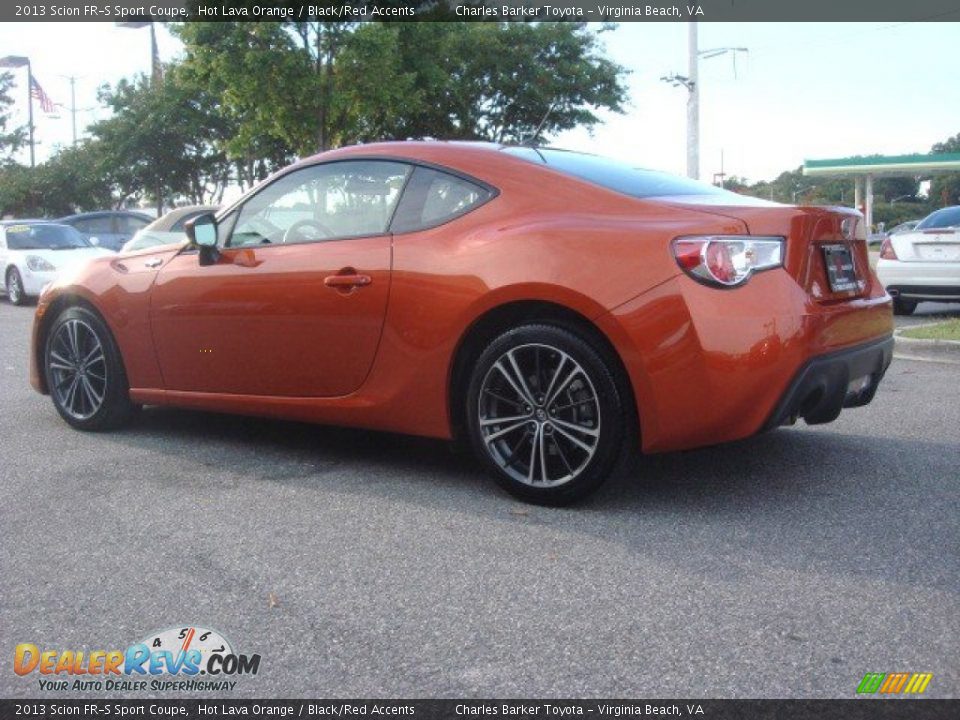 2013 Scion FR-S Sport Coupe Hot Lava Orange / Black/Red Accents Photo #7