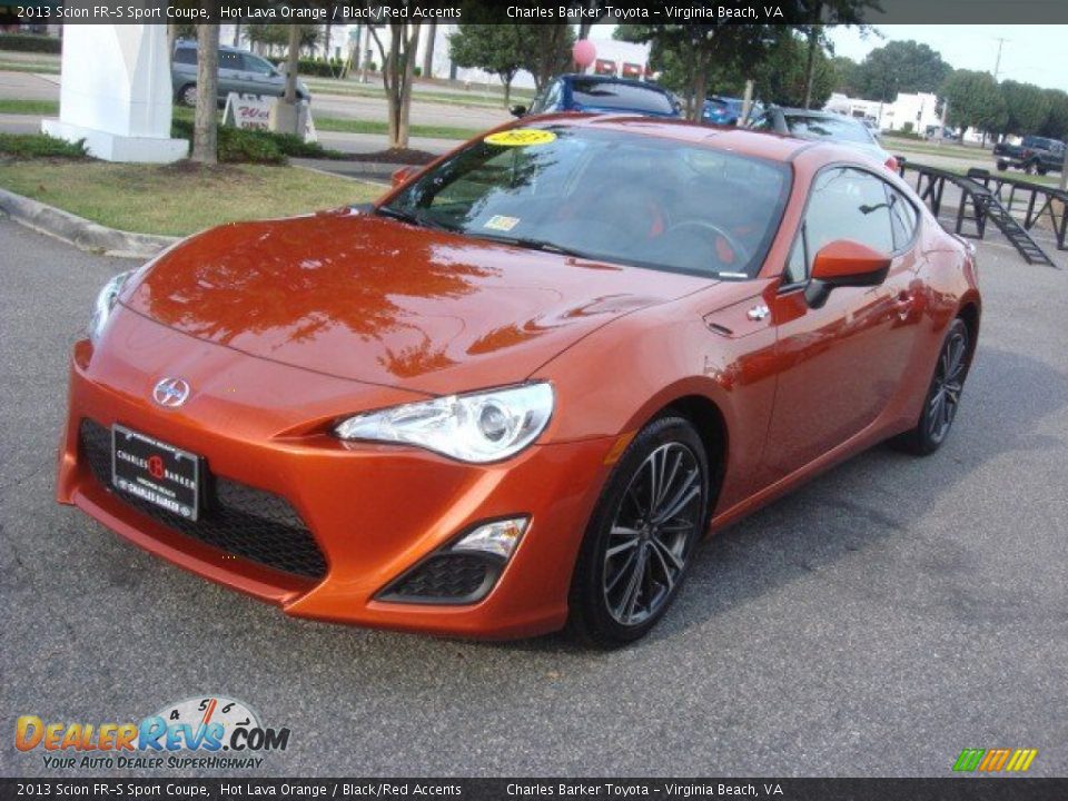 2013 Scion FR-S Sport Coupe Hot Lava Orange / Black/Red Accents Photo #10