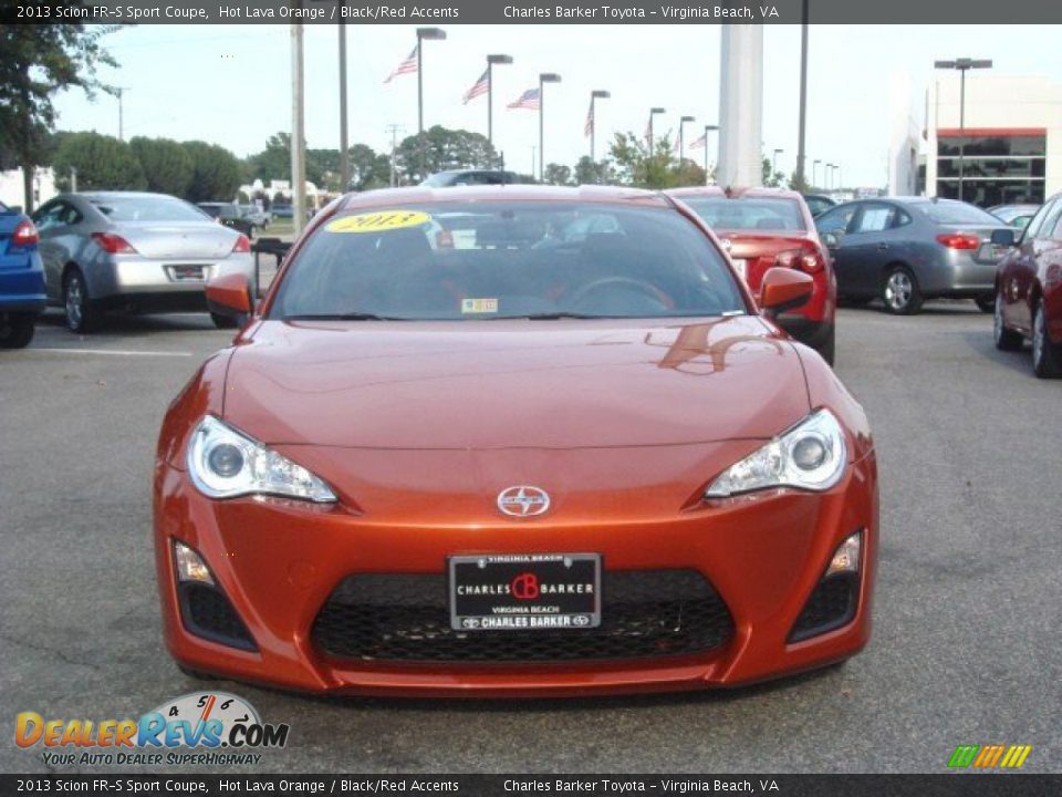 2013 Scion FR-S Sport Coupe Hot Lava Orange / Black/Red Accents Photo #11
