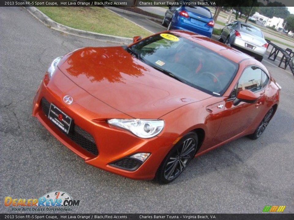 2013 Scion FR-S Sport Coupe Hot Lava Orange / Black/Red Accents Photo #12