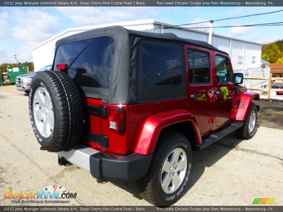 2012 Jeep Wrangler Unlimited Sahara 4x4 Deep Cherry Red Crystal Pearl / Black Photo #5