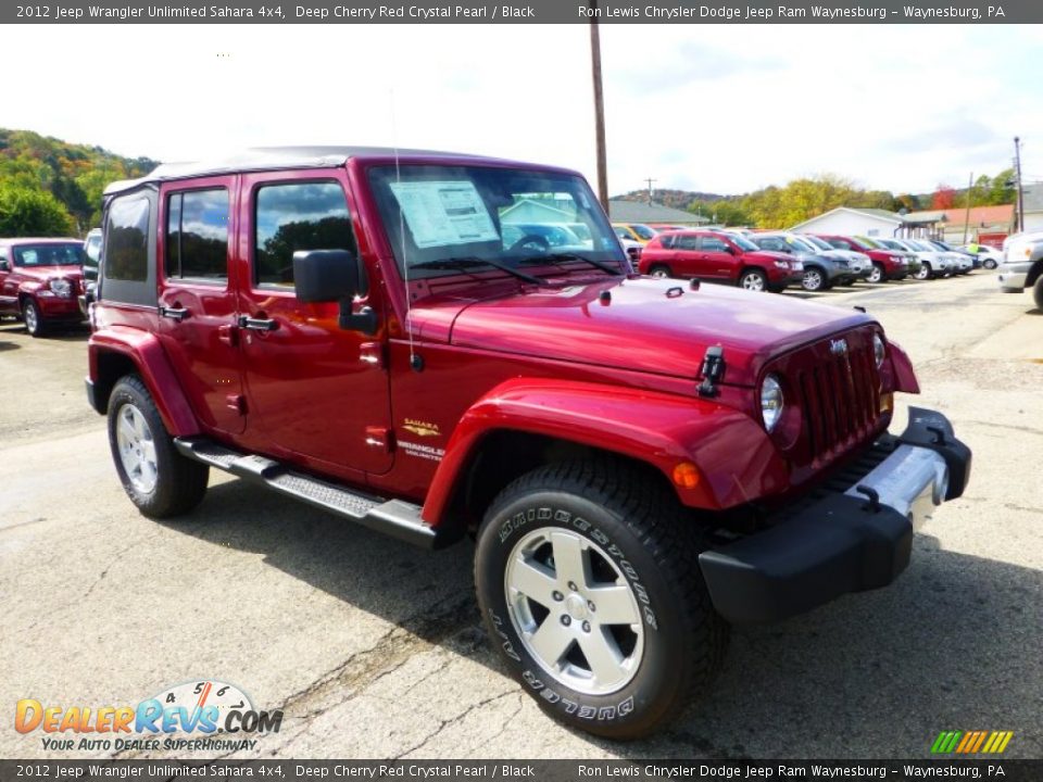 2012 Jeep Wrangler Unlimited Sahara 4x4 Deep Cherry Red Crystal Pearl / Black Photo #7