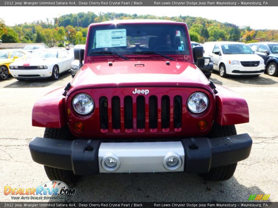 2012 Jeep Wrangler Unlimited Sahara 4x4 Deep Cherry Red Crystal Pearl / Black Photo #8