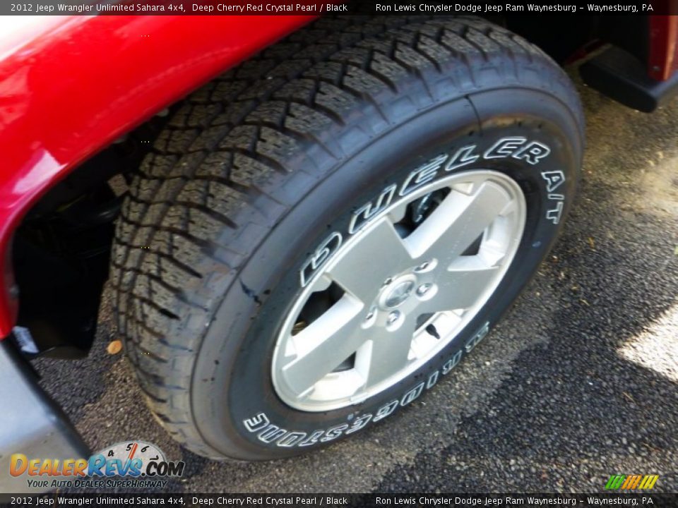 2012 Jeep Wrangler Unlimited Sahara 4x4 Deep Cherry Red Crystal Pearl / Black Photo #9