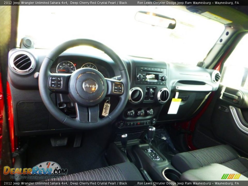 2012 Jeep Wrangler Unlimited Sahara 4x4 Deep Cherry Red Crystal Pearl / Black Photo #12