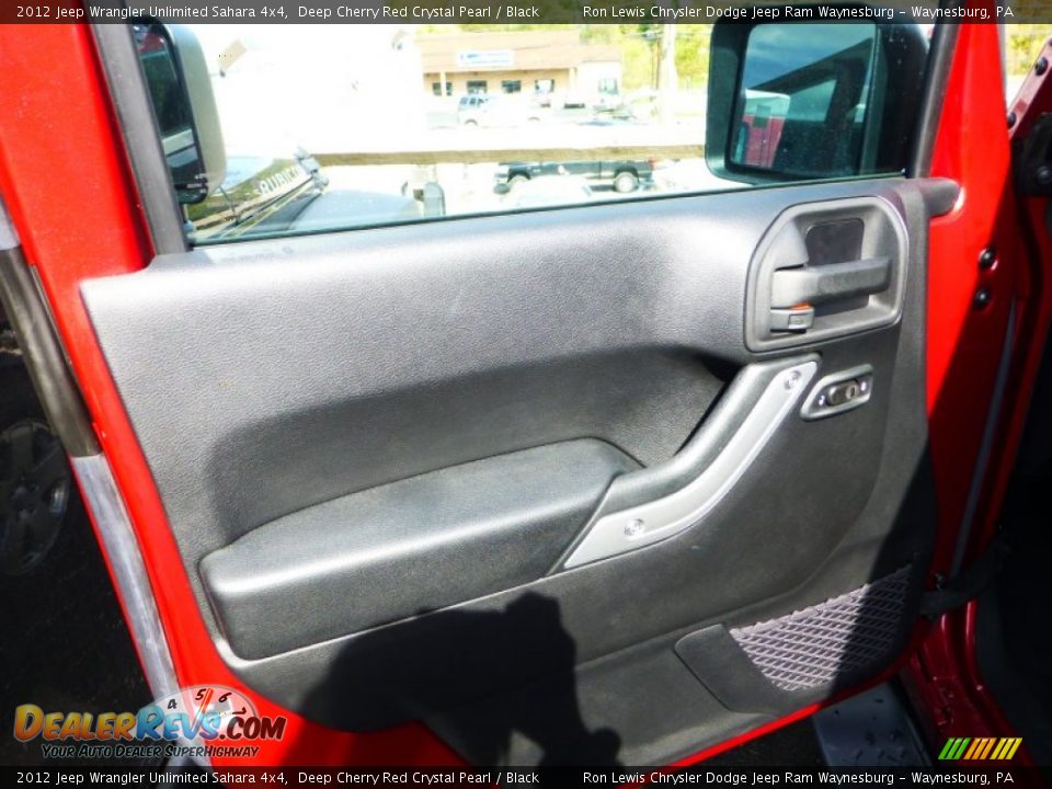 2012 Jeep Wrangler Unlimited Sahara 4x4 Deep Cherry Red Crystal Pearl / Black Photo #14