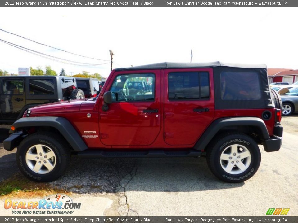 2012 Jeep Wrangler Unlimited Sport S 4x4 Deep Cherry Red Crystal Pearl / Black Photo #2