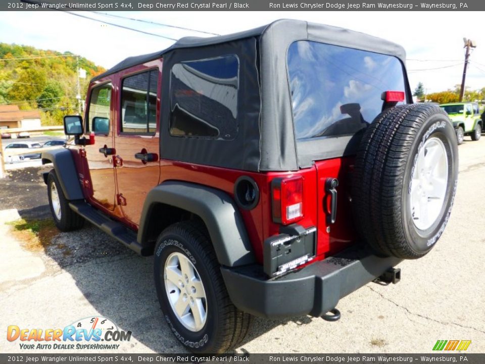 2012 Jeep Wrangler Unlimited Sport S 4x4 Deep Cherry Red Crystal Pearl / Black Photo #3