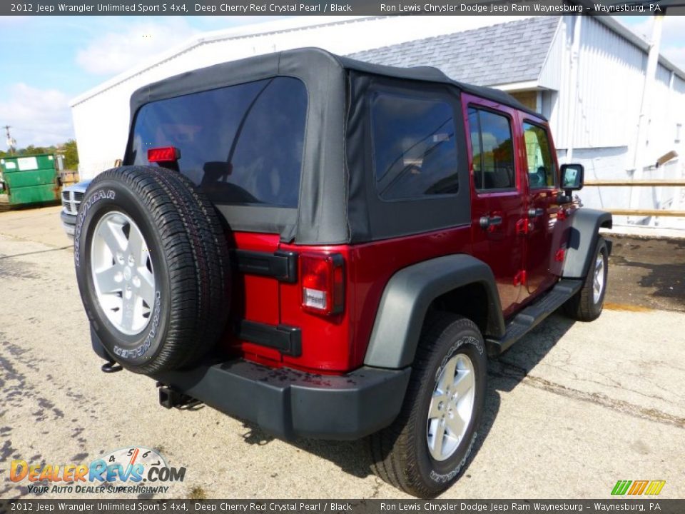 2012 Jeep Wrangler Unlimited Sport S 4x4 Deep Cherry Red Crystal Pearl / Black Photo #5