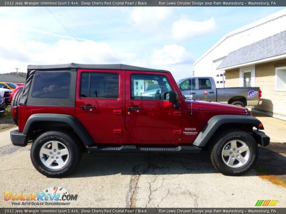 2012 Jeep Wrangler Unlimited Sport S 4x4 Deep Cherry Red Crystal Pearl / Black Photo #6
