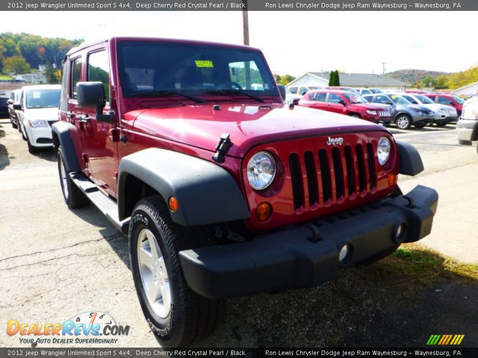 2012 Jeep Wrangler Unlimited Sport S 4x4 Deep Cherry Red Crystal Pearl / Black Photo #7