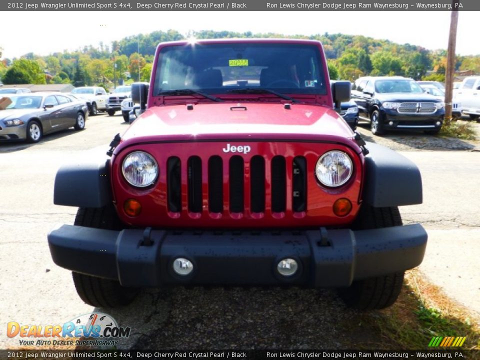 2012 Jeep Wrangler Unlimited Sport S 4x4 Deep Cherry Red Crystal Pearl / Black Photo #8
