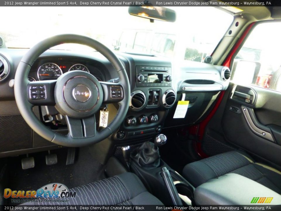 2012 Jeep Wrangler Unlimited Sport S 4x4 Deep Cherry Red Crystal Pearl / Black Photo #12