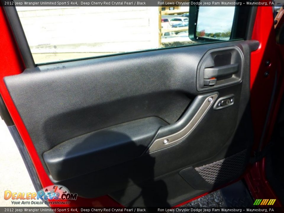 2012 Jeep Wrangler Unlimited Sport S 4x4 Deep Cherry Red Crystal Pearl / Black Photo #14