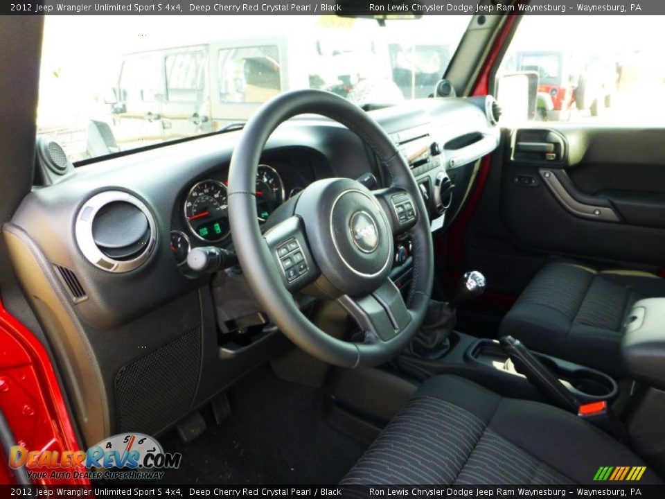 2012 Jeep Wrangler Unlimited Sport S 4x4 Deep Cherry Red Crystal Pearl / Black Photo #15