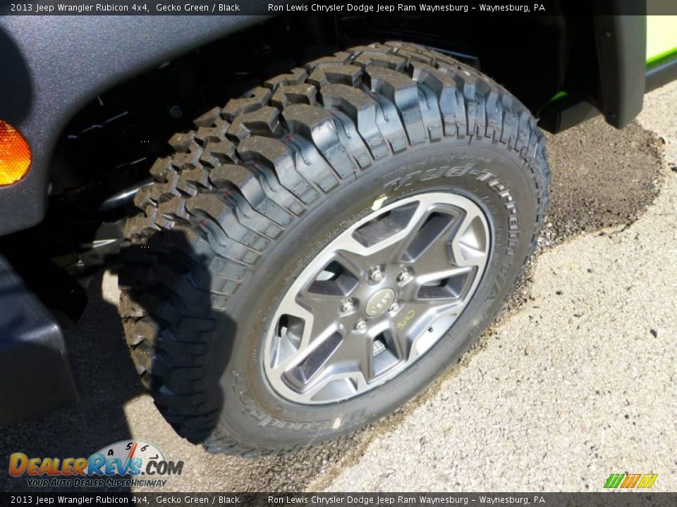 2013 Jeep Wrangler Rubicon 4x4 Gecko Green / Black Photo #7