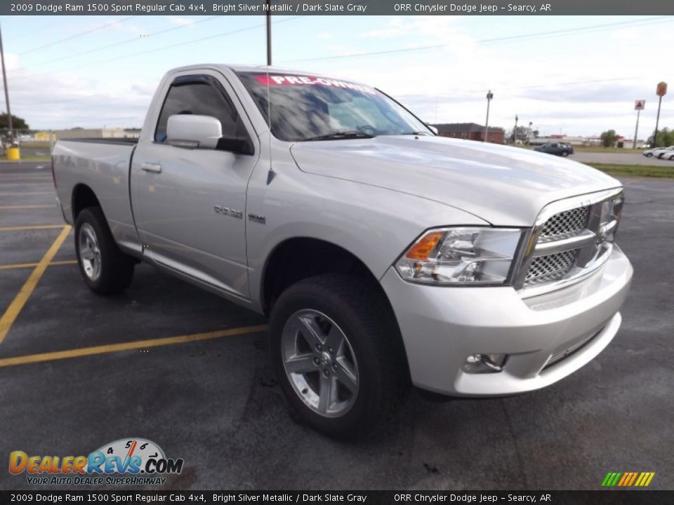 2009 Dodge Ram 1500 Sport Regular Cab 4x4 Bright Silver Metallic / Dark Slate Gray Photo #3