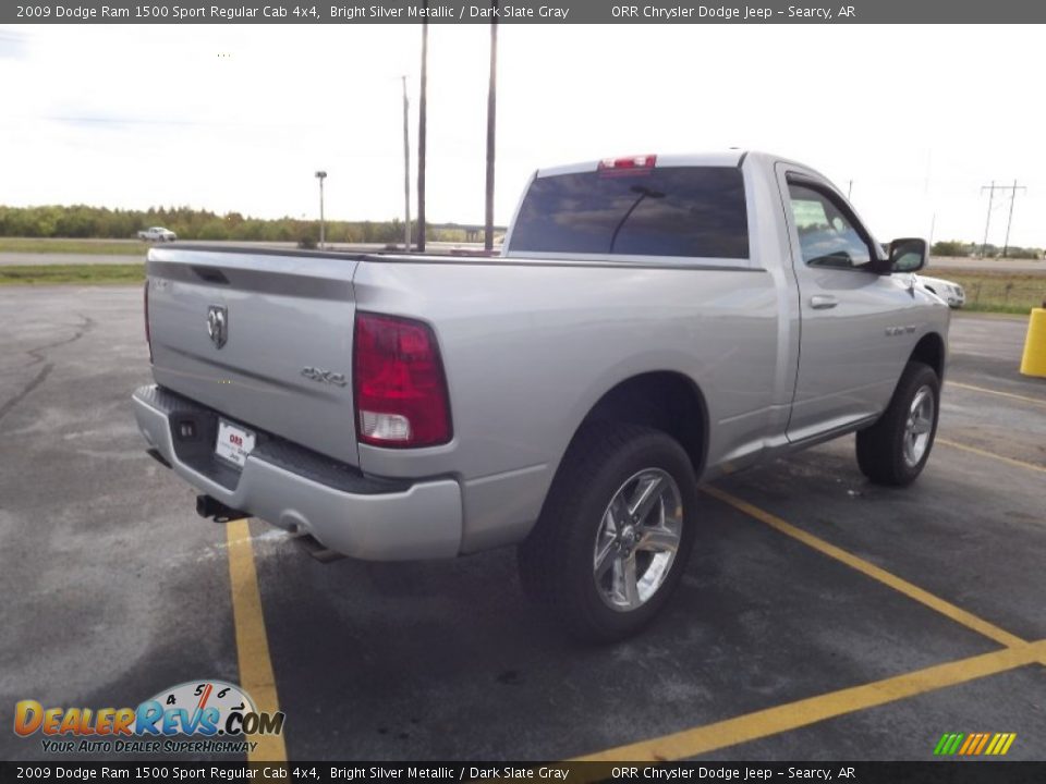 2009 Dodge Ram 1500 Sport Regular Cab 4x4 Bright Silver Metallic / Dark Slate Gray Photo #5