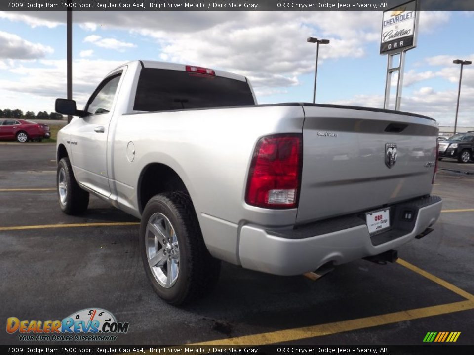 2009 Dodge Ram 1500 Sport Regular Cab 4x4 Bright Silver Metallic / Dark Slate Gray Photo #7