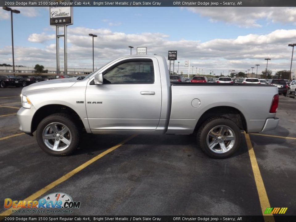 2009 Dodge Ram 1500 Sport Regular Cab 4x4 Bright Silver Metallic / Dark Slate Gray Photo #8