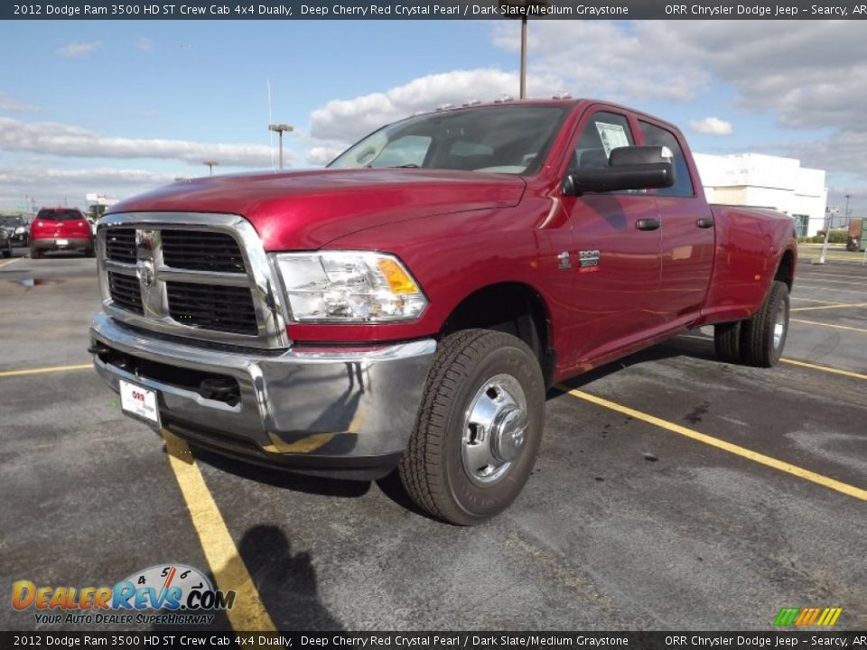 2012 Dodge Ram 3500 HD ST Crew Cab 4x4 Dually Deep Cherry Red Crystal Pearl / Dark Slate/Medium Graystone Photo #1