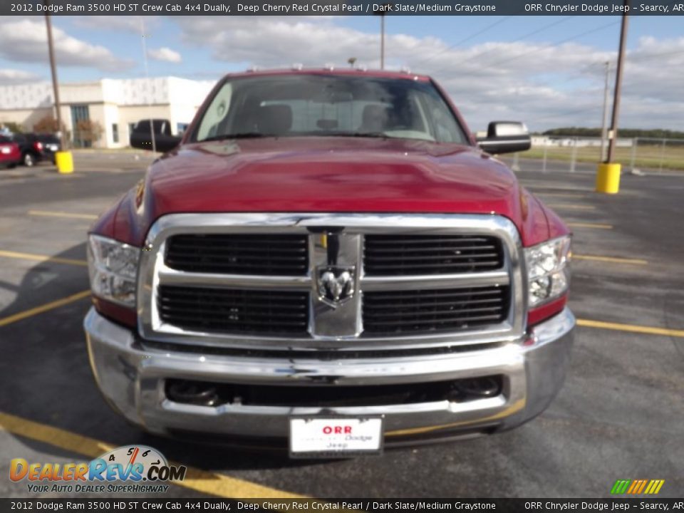 2012 Dodge Ram 3500 HD ST Crew Cab 4x4 Dually Deep Cherry Red Crystal Pearl / Dark Slate/Medium Graystone Photo #2