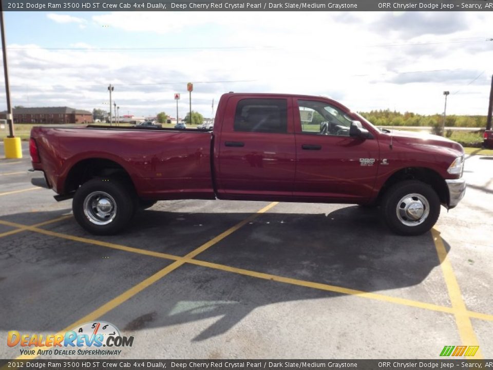 2012 Dodge Ram 3500 HD ST Crew Cab 4x4 Dually Deep Cherry Red Crystal Pearl / Dark Slate/Medium Graystone Photo #4