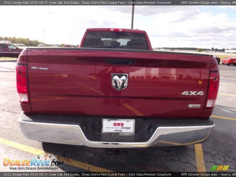 2012 Dodge Ram 3500 HD ST Crew Cab 4x4 Dually Deep Cherry Red Crystal Pearl / Dark Slate/Medium Graystone Photo #6