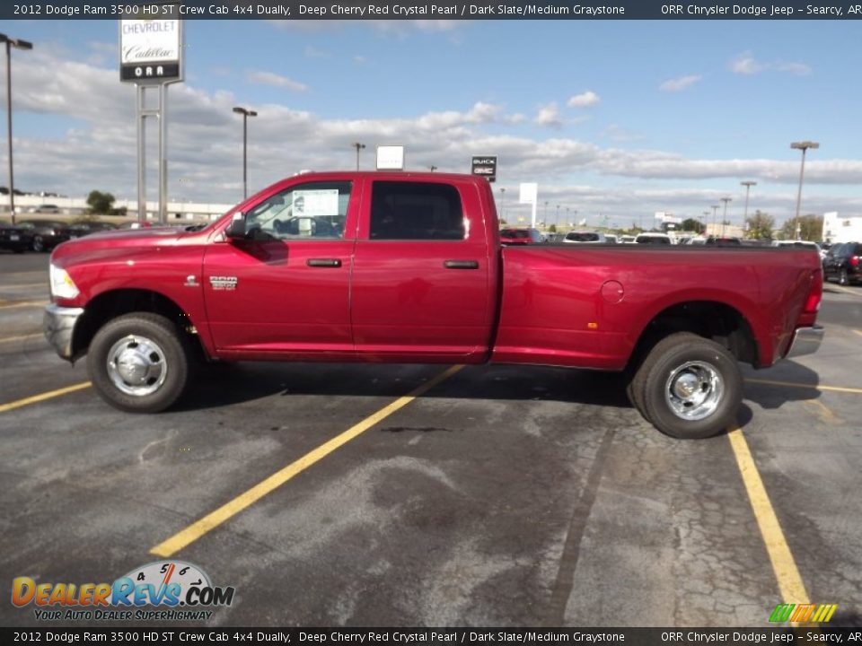 2012 Dodge Ram 3500 HD ST Crew Cab 4x4 Dually Deep Cherry Red Crystal Pearl / Dark Slate/Medium Graystone Photo #8
