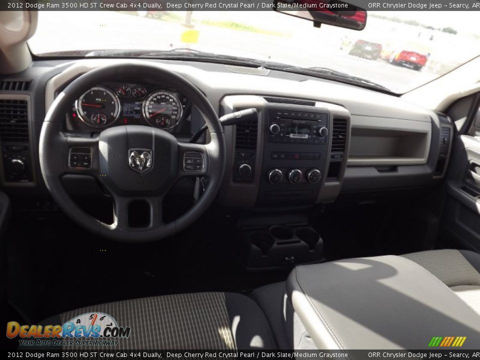 2012 Dodge Ram 3500 HD ST Crew Cab 4x4 Dually Deep Cherry Red Crystal Pearl / Dark Slate/Medium Graystone Photo #9