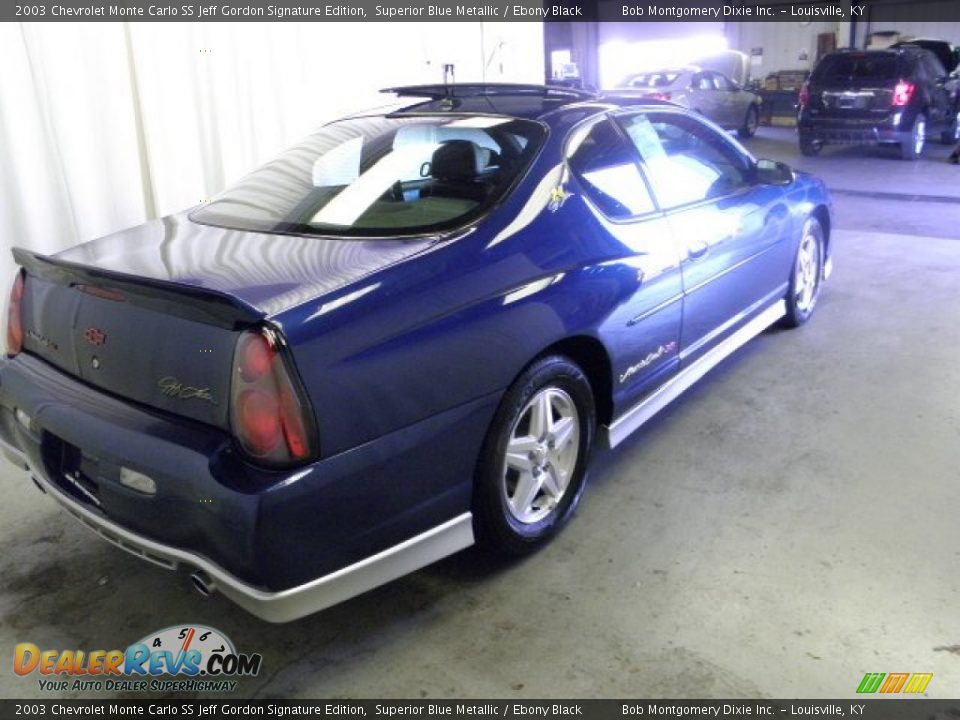 2003 Chevrolet Monte Carlo SS Jeff Gordon Signature Edition Superior Blue Metallic / Ebony Black Photo #7