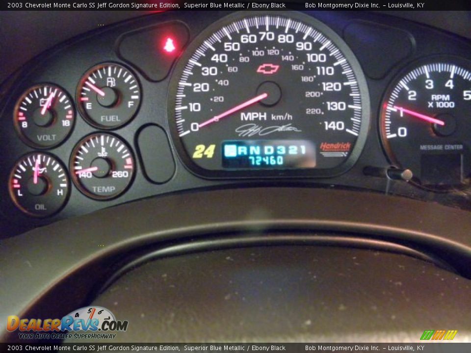 2003 Chevrolet Monte Carlo SS Jeff Gordon Signature Edition Gauges Photo #13