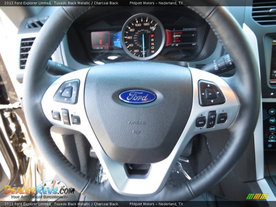2013 Ford Explorer Limited Tuxedo Black Metallic / Charcoal Black Photo #34