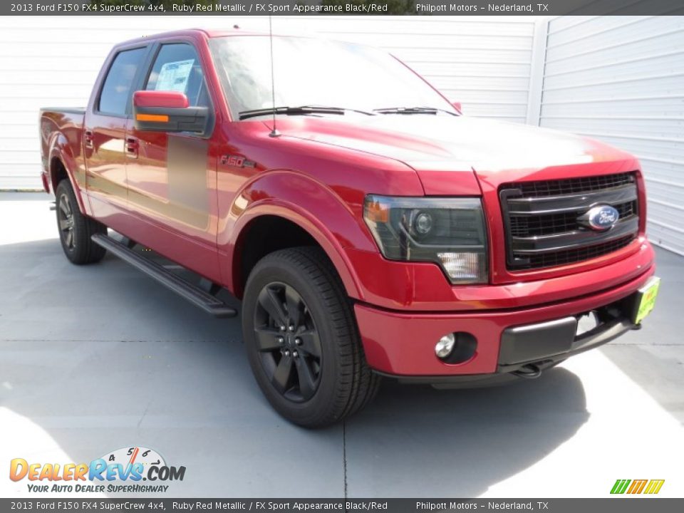 2013 Ford F150 FX4 SuperCrew 4x4 Ruby Red Metallic / FX Sport Appearance Black/Red Photo #1